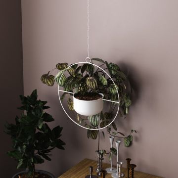 Ghiveci decorativ Payanda Alb 40x40x17 cm