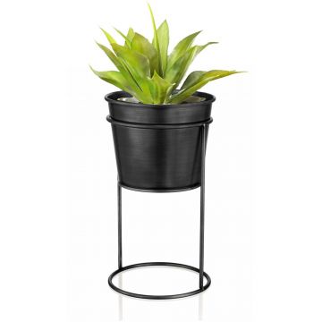 Ghiveci, GLV0587, 30x17x17 cm, Metal, Negru