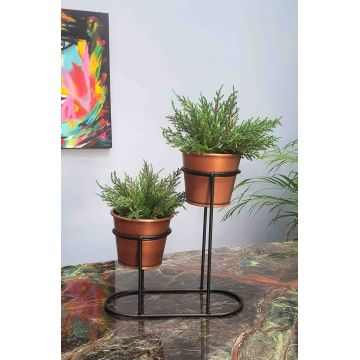 Ghiveci, SKS0032, 28x13x31 cm, Metal, Cupru