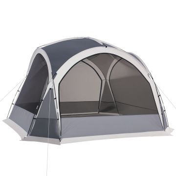Outsunny Cort de camping tip dôme familial pentru 6-8 persoane cu 4 uși cu plasă de zippé, material Oxford și cârlig pentru lampă | Aosom Romania Outsunny Cort de camping tip dôme familial pentru 6-8 persoane cu 4 uși cu plasă de zippé, material Oxford și cârlig pentru lampă | Aosom Romania