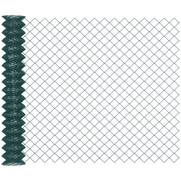 Outsunny Plasă de Împrejmuire din Oțel Plastifiat Verde, Ideală pentru Grădini și Spații Exterioare, 25x1.7m | Aosom Romania