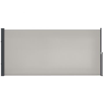 Outsunny Store lateral Gard anti-vânt paravan retractabil dim. 3L x 1,40H m alu. Poliester Anti-UV densitate mare 180 g/m² Gri | Aosom Romania Outsunny Store lateral Gard anti-vânt paravan retractabil dim. 3L x 1,40H m alu. Poliester Anti-UV densitate mare 180 g/m² Gri | Aosom Romania