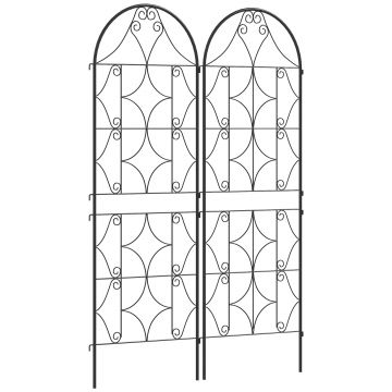 Outsunny Suport pentru plante cățărătoare cu model lot de 2 treic de grădină pentru vițe flori legume metal 50 x 150 cm negru | Aosom Romania Outsunny Suport pentru plante cățărătoare cu model lot de 2 treic de grădină pentru vițe flori legume metal 50 x 150 cm negru | Aosom Romania