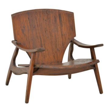 Scaun Brazin  lemn de tec maro inchis 72x71x77cm