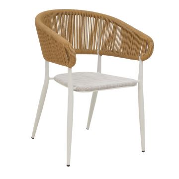 Scaun de gradina Raven Alb - Gri 57x62x78 cm