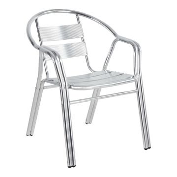 Scaun de gradina Zircu Argintiu 58x64x75 cm