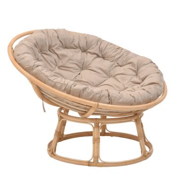 Scaun Servey  Natural ratan pe-bej perna D115x58cm