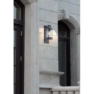 Aplica de perete pentru exterior Sambesi, TRIO, 12.5x33 cm, 28W, 1x E27, aluminiu, antracit