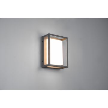 Aplica de perete pentru exterior Witham, TRIO, 18x10x24 cm, 10.5W, 1x SMD, metal, antracit