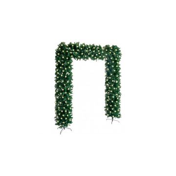 Arcada brad de Craciun cu LED-uri, verde, 240 cm