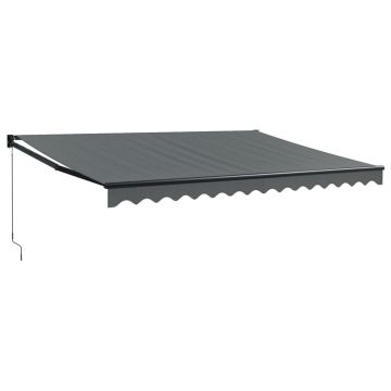 Copertina retractabila, antracit (cadru antracit), 4,5x3 m, textil și aluminiu