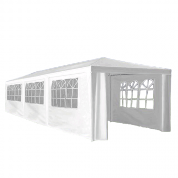 Cort de petrecere de gradina, alb, 3x9 m, TEKNO NEW TIP 3 + 8 fete