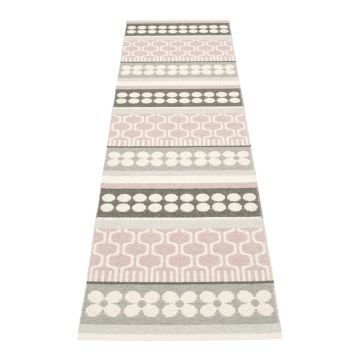 Covor tip traversă pentru interior și exterior roz deschis/gri 70x270 cm Asta Pale Rose – Pappelina