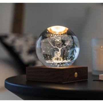 Decorațiune luminoasă maro închis cu USB Amber – Gingko