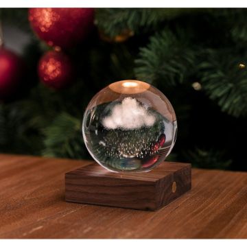 Decorațiune luminoasă maro închis cu USB Amber – Gingko