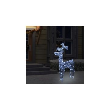 Decoratiune de Craciun ren, 90 leduri, 60x16x100 cm, acril