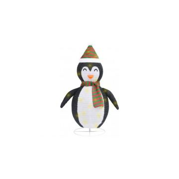 Figurina pinguin decorativa de Craciun, LED, 90 cm tesatura lux