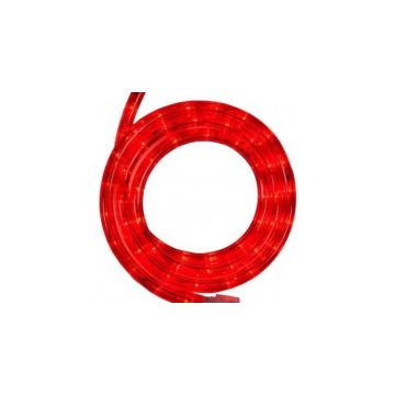 Furtun luminos rola LED rosu 40m