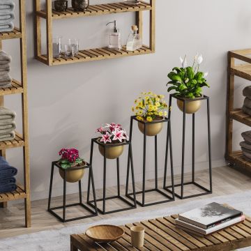 Ghiveci, GED-018-A, Metal, Negru