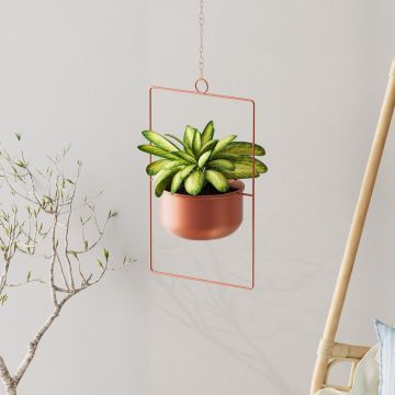 Ghiveci, Parapet, 25x40x17 cm, Metal, Cupru