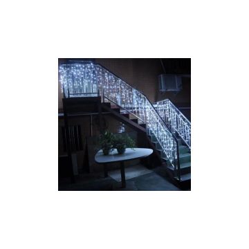 Instalatie de Craciun, tip perdea, 4x0,5 m, 180 leduri,alb rece
