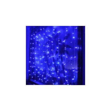 Instalatie de Craciun,tip perdea,6x0,8 m, 240 leduri, albastru,