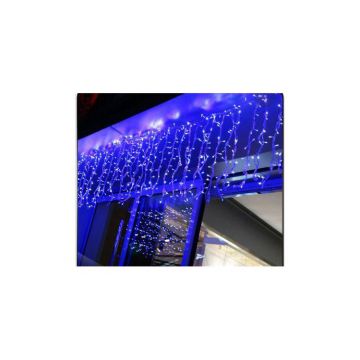 Instalatie de Craciun ,tip perdea ploaie, 9x1 m, 320 leduri, albastru