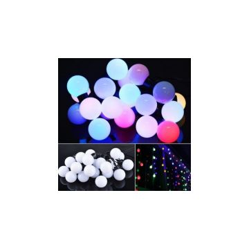 Instalatie liniara multicolora, 10 m, 20 globuri mari