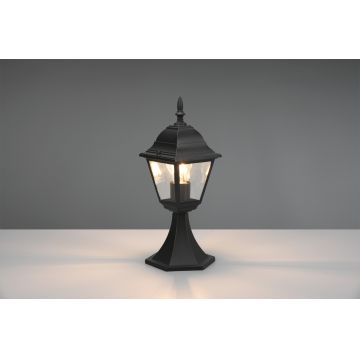 Lampadar de exterior Livenza, TRIO, 17x14x39.5 cm, 60W, 1x E27, aluminiu, negru mat