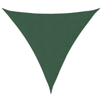 Parasolar, verde inchis, 5x5x5 m, tesatura oxford, triunghiular