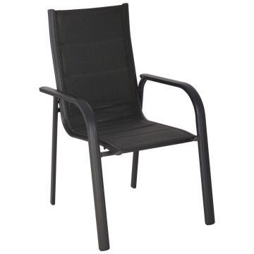 Scaun De Stivuit in metal, textil antracit, negru