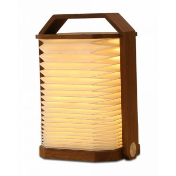 Veioză albă/în culoare naturală închisă LED (înălțime 4 cm) Origami – Gingko