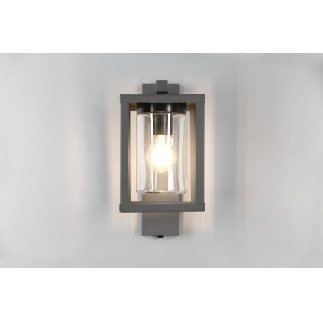 Aplica de perete pentru exterior Lunga, TRIO, 16x33 cm, 40W, 1x E27, metal, antracit