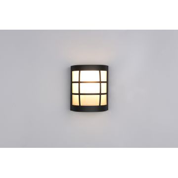 Aplica de perete pentru exterior Sintra, RL, 14x10.5x16.5 cm, 25W, 1x E27, inox, negru mat