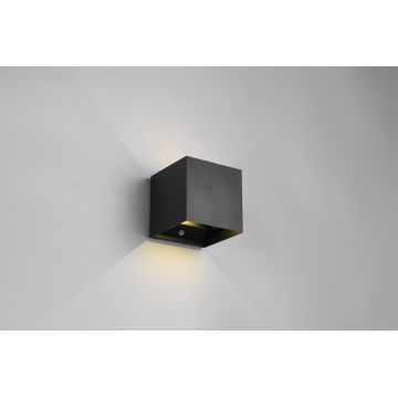 Aplica de perete pentru exterior Talent, RL, 10x10x10.5 cm, 0.5W, 2x SMD, metal, negru mat