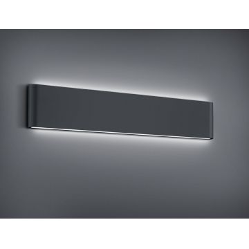 Aplica de perete pentru exterior Thames II, TRIO, 46.5x9 cm, 8W, 1x SMD, aluminiu, antracit