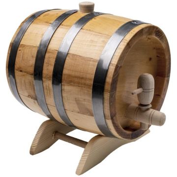 Butoi Decorativ, Capacitate 3 l, Lemn Masiv de Arin