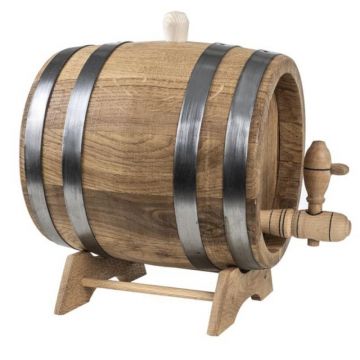 Butoi Decorativ, Capacitate 3 l, Lemn Masiv de Stejar