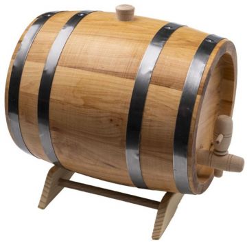 Butoi Decorativ, Capacitate 5 l, Lemn Masiv de Arin