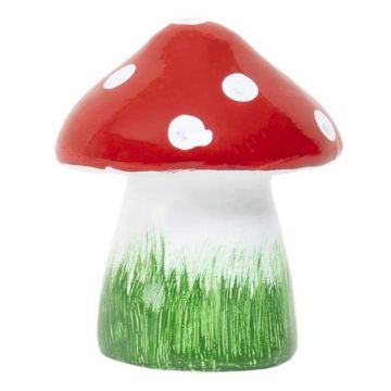 Ciuperca Decorativa Gradina, Mica, Latime 10 cm, Inaltime 14 cm, Ceramica