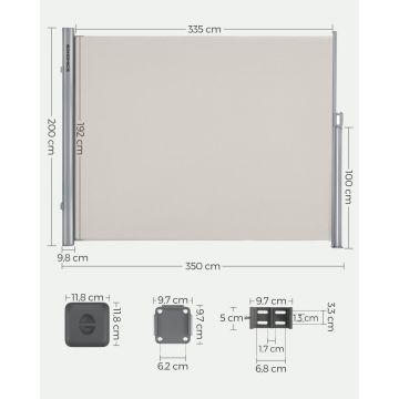 Copertina laterala Songmics Bej 200x350 cm