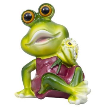 Decoratiune Gradina, Model Broscuta, din Rasina, Inaltime 12 cm