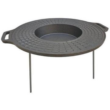 Disc de Grill din Fonta, Adanc, 49 cm, Perfect Home