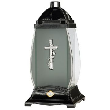 Felinar din Sticla, Model Cruce, Negru, 50 Ore