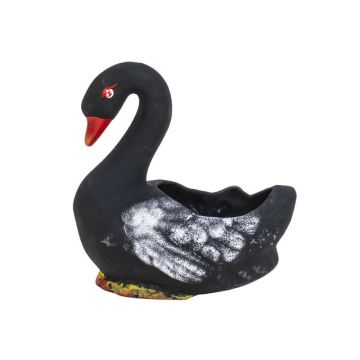 Ghiveci Model Lebada Neagra, Ceramica, Lungime 21 cm