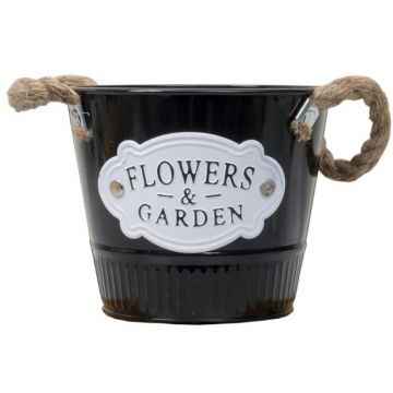 Ghiveci pentru Buchete, Model Galetusa, 14 x 12 cm, Negru