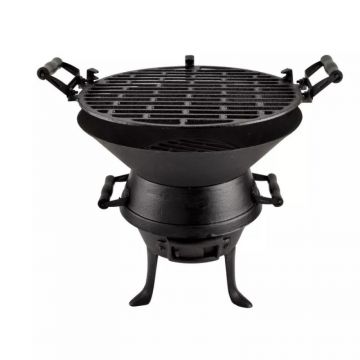 Gratar din Fonta, 35 x 38 cm, Negru, Perfect Home