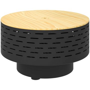 Outsunny 3-în-1 cuvă de foc Ø60 x 39cm din oțel inoxidabil vatră cu grătar protecție la scântei cârlig gri cărbune | Aosom Romania