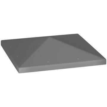 Outsunny Prelată de rezervă 3 x 3 m pentru pavilion, prelată pentru pavilion de grădină, cu orificii de scurgere, UPF30+, gri închis | Aosom Romania