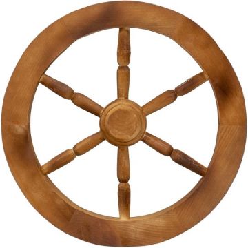 Roata Decorativa, Diametru 40 cm, Lemn, Maro